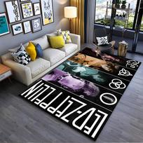 Led Zeppelin Band Collage Non-slip rug suitable for living room and bedroom sofas. 200x160cm( 78x62in )