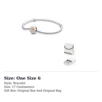 Pandora Moments Sterlinginio Sidabro Signature Apyrankė Su 14K Aukso Sagtimi 590741CZ One Size 6 gray