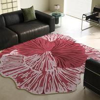 Irregular Shape Rugs for Bedroom French Style Living Room Decoration Carpet Fluffy Soft Lounge Floor Mat Thick Plush Bedside Rug 120x120CM