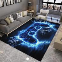 Lightning Game Controller Rug for Room Gamer Rug Controller Carpet for Game Room Bedroom Decor Non-slip Machine Washab Mat 80x120cm