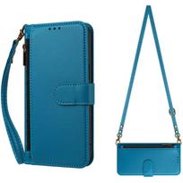 Leather Wallet Flip Case For Nothing Phone 4b 1 2A 3 2 3A 4A Pro Lite Zipper Pocket phone Cover Nothing Phone (3a) Pro blue