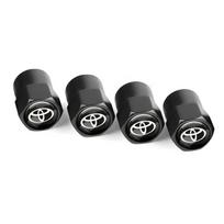 4Pcs Car Logo Badge Wheel Tire Valve Caps Air Stem ETRFD5 Tyre Plug Accessories For Toyota GR Corolla Aygo Prius Yaris RAV4 Crown Camry