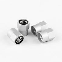 4Pcs Car Logo Badge Wheel Tire Valve Caps Air Stem ETRFD5 Tyre Plug Accessories For Toyota GR Corolla Aygo Prius Yaris RAV4 Crown Camry