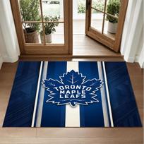 Toronto Maple Leafs Design Crystal Velvet Rug Soft Decorative Mat for Bedroom Entrance 40cmx60cm brown