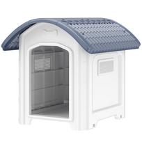 Outdoor Dog Kennel Plastic Dog House With Removable Floor Waterproof Roof Raised Floor 71 X 60 X 63 Cm