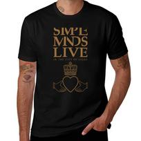 Simple Minds Live In The City Of Light Logo Tshirt Funny T Shirts Dark Humor Tshirt 4XL black