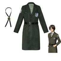 Anime Attack On Titan Cosplay Costume Set With Levi Ackerman Cape Cloak,XL