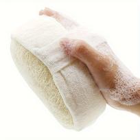 Natūrali luifinė kempinė SPA, voniai ir dušui – 100 % viskozė bekvapis kūno šepetėlis – ekologiškas šveičiamasis šveitiklis – nereikia baterijų 1pc brown