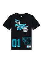 Nike Sportswear Marškinėliai turkio spalva / žalsvai mėlyna / juoda / balta