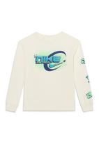 Nike Sportswear Marškinėliai 'STAR' smėlio spalva / tamsiai mėlyna / azuro spalva / šviesiai žalia