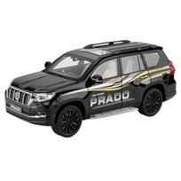 1/18 Toyota Prado Land Cruiser SUV Alloy Car Model Diecasts Metal Off-road Vehicles Car Model Sound and Light Childrens Toy Gift balta