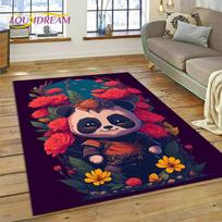 Animacinis mielas panda svajonių gyvūnas 3D kilimas kilimėlis miegamojo svetainės namų sofos dekoravimui, vaikų žaidimų didelis dekoratyvinis grindų kilimėlis 40x60cm( 15x23in )