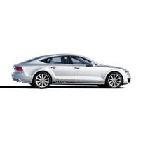 Pair Black Long Stripe Car Body Side Graphics Vinyl Decal Sticker Racing Styling gray