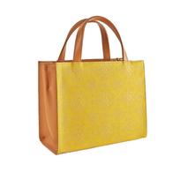 Koto Inden Lace Flower Bag for Square Bag 2-Way Handbag/Shoulder Women, (Yellow)
