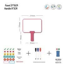 Double-Sided Magnetic Handheld Whiteboard - Erasable Classroom & Broadcast Writing Board pink