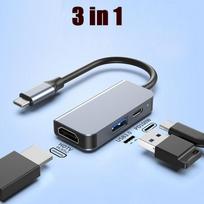6/5/4/3 Ports USB C Hub to 4K HDMI-Compatible PD fast charge USB 3.0 2.0 HUB 4K 30Hz Charging Docking for MacBook iPad Samsung gray