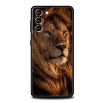 Lion King Animal Phone Case For Samsung Galaxy S26 Ultra S25 Plus S24 FE S23 S22 5G S21 S20 Cover Black Soft Samsung S24Ultra black