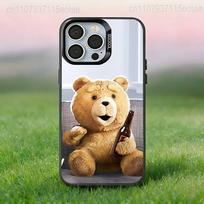 Teddy Bear Movie T-Ted Black Phone Case Compatible with iPhone 17 16 15 14 13 12 11, Pro, Max, Plus, E, Air, Mini iPhone14Pro