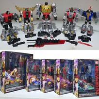 BPF Volcanicus 5IN1 Kombinuotas Robotas Transformuojami Žaislai G1 Dinobot Dinzauras Grimlock Swoop Sludge Slag Snarl Figūrėlė Deformuojamas Modelis