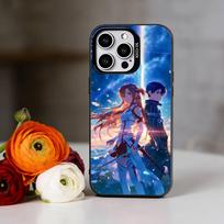 Anime Sword Art Online Phone Case For iPhone 17,16,15,14,13,12,11 Plus,Pro Max,XS,Colorful Silver Phone case Funda Cover iPhone17promax blue