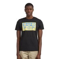 Sub Pop Logo T-Shirt Black L brown