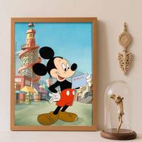Disney Diamond Painting Kit  Mickey Bingo 5D DIY Home Decor Craft Lovers, Beautifully Designed Gift Round 20x30cm blue