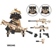 Special forces mini building block action doll SEAL modern soldiers special police KSKSSSO building block hand-made, model toys black