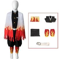 Kvėpuojantis ir akį traukiantis Demon Slayer Kimetsu No Yaiba Nezuko kostiumas vaikams Puikiai tinka Helovinui ir persirengimo vakarėliams Rengoku Kyoujurou Suit,140cm black