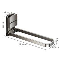 Folding Towel Rack Suction Cups Towel Hanging Rod No Punching Wall-mounted Bathroom Kitchen Storage Rack Space-Saving Storage