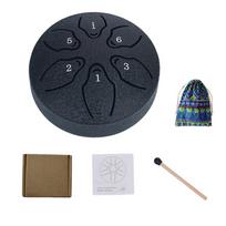Outdoor rain drum Outdoor rain drum instrument, steel tongue drum rain chime waterproof 3-inch 6-note, mini hand drum juoda