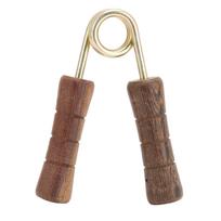 Wood Handle Hand Grip Strengthener Wrist Forearm Hand Exerciser Grip Strength Trainer brown