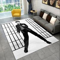 Retro The King E-Elvis Presley Non-Slip Area Rug for Living Room,Bedroom,Playroom,Soft Carpet Floor Mat Home Decor Rug Room 40x60cm