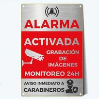 Ispanijos saugos signalizacijos ženklas Alarma Activada  Senovinė vagysčių prevencijos įspėjamoji dekoracija   Skardinis metalinis sieninis signalizacijos sistemos ženklas 20x30cm（7.8x11.8inch） gray