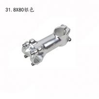 Alloy Bicycle Stem Fixed Gear MTB Road Bike 25.4mm 31.8mm Clamp Diameter Black 31.8x80mm Silver gray