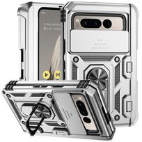 Tinka Pixel Fold Sergeant Ring Anti-drop mobiliojo telefono dėklas Google Flod kūrybiškas lango dėklas Google  Pixel Fold gray