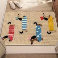 Dachshund Carpet Mat Rug Cute Dog Pattern Home Decoration Living Room Bedroom Modern Floor Decor Home Floor Mat Welcome Mat 50X80cm