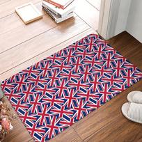 Modern Minimalist Union Jack Flannel Rug Living Room Anti-Slip, Wear-Resistant, Stain-Resistant Bedroom Floor Mat 40X60CM (1.3X2FT