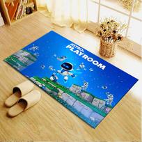 Astro bot Carpet Rug for Living Room Bedroom Home Sofa Decoration,Kids play Non-slip Floor Mat 40x60cm( 15x23in )