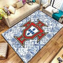 Portugal National Football Logo Carpet Rug for Living Room Bedroom Home Sofa Decoration,Kids play Non-slip Floor Mat 80x120cm( 31x47in) black