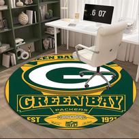 Green Bay Packers Logo Round Rug for Livingroom,Bedroom, Palyroom, Chair Rug, Area rug, Circle Carpet, Large Size Fan Christmas gift 150cmx150cm