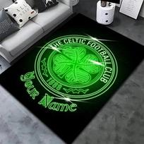 Celtic Fc Crest Custom Name Carpet Rug For Living Room Bedroom Home Sofa Decoration Kids Play Nonslip Floor Mat 60x90cm( 23x35in )