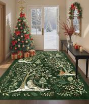 Home Red Christmas Rugs Soft Stain Resistant Modern Red Carpet Bedroom Rugs Dining Room Living Room Vintage Soft  Area Washable 60cmx90cm