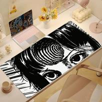 Anime Junji Ito Tomie Mouse Pad Large NonSlip Lockedge Desktop Computer Desk Mat Keyboard Writing Mousepad Office Gamer Student 800x300x3mm