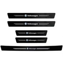 Automobilio slenksčio lipdukai Anglies pluošto oda Apsauga nuo įlipimo VW GTI Polo Golf Passat B6 B7 B8 Tiguan CC T-ROC ratlankio dangtelis