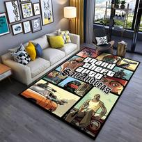Grand Theft Auto San Andreas suitable as a non-slip mat for the living room or bedroom sofa 40x60cm( 15x23in ) gray