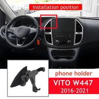 Phone Holder For Mercedes Benz Vito W447 2021 2020 2019 2018 2017 2016 Mobile Bracket Interior Accessories gray