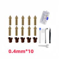 10Pcs Boxed Ender 3 V3 KE Brass Nozzle, High-Speed Nozzle Kit with Silicone Sock and Tools, for Creality K1 Max / CR-M4