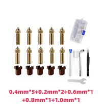 10Pcs Boxed Ender 3 V3 KE Brass Nozzle, High-Speed Nozzle Kit with Silicone Sock and Tools, for Creality K1 Max / CR-M4