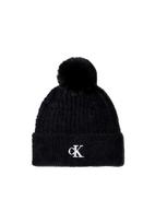 Calvin Klein Megzta kepurė juoda / balta
