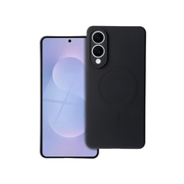 Silikoninė MAG COVER dėklas, suderinamas su MagSafe, skirtas SAMSUNG S25 Edge juodas